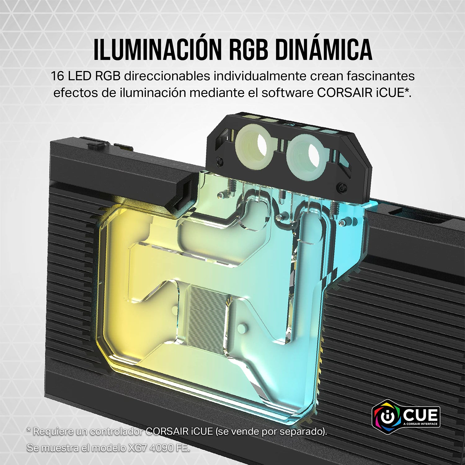 Corsair Hydro X Series XG7 RGB RX 7900 XTX Bloque de refrigeración líquida para GPU - para AMD Radeon™ RX 7900 XTX - Bloque de refrigeración líquida para GPU de Cobre - Negro
