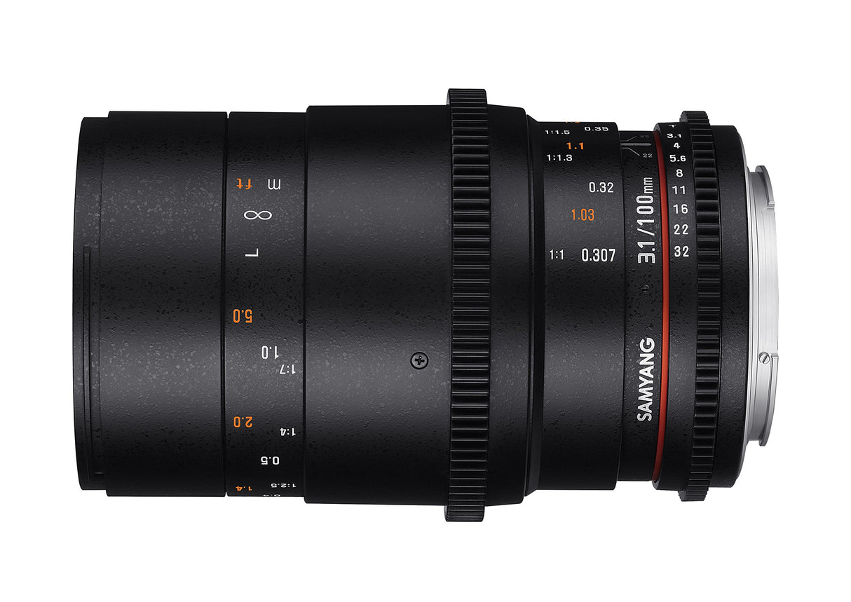 Samyang F1312303101 - Objetivo para vídeo VDSLR para Nikon F T3.1 AS IF UMC II (Distancia Focal Fija 100mm, diámetro Filtro: 67mm), Negro