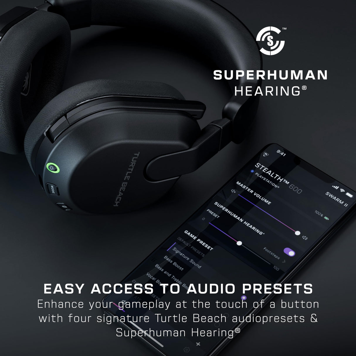 Turtle Beach Stealth 600P - Auriculares inalámbricos para Juegos con 80 Horas, 50 mm y Bluetooth para PS5, PS4, PC y Móvil