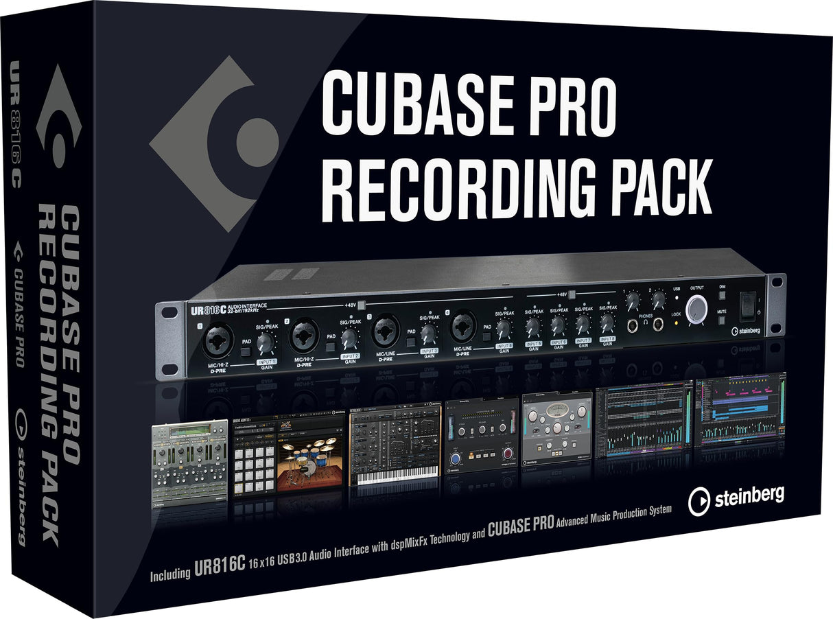 Steinberg Cubase Pro Recording Pack - UR816C USB3 Audio Interface y Cubase Pro Music Production Software
