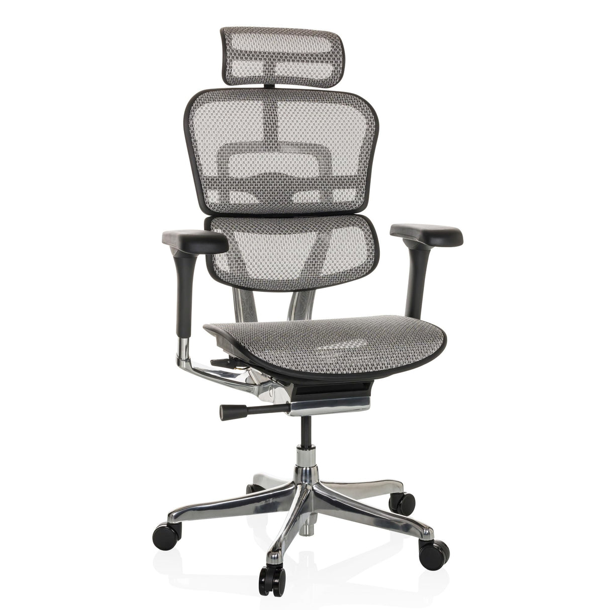 hjh OFFICE Silla de Oficina Silla giratoria ERGOHUMAN GEN2 Malla Diseño Original con Soporte Lumbar Flexible, Gris Claro