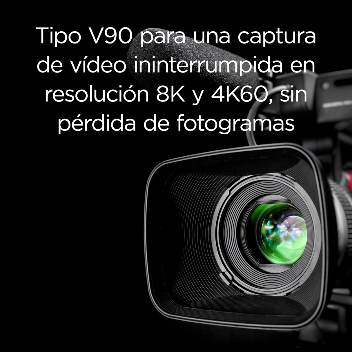 Integral Tarjeta SD de 512 GB UHS-II v90 con velocidades de lectura de hasta 280 MB/s y velocidades de escritura de 240 MB/s. Tarjeta de memoria de alta velocidad profesional SDXC
