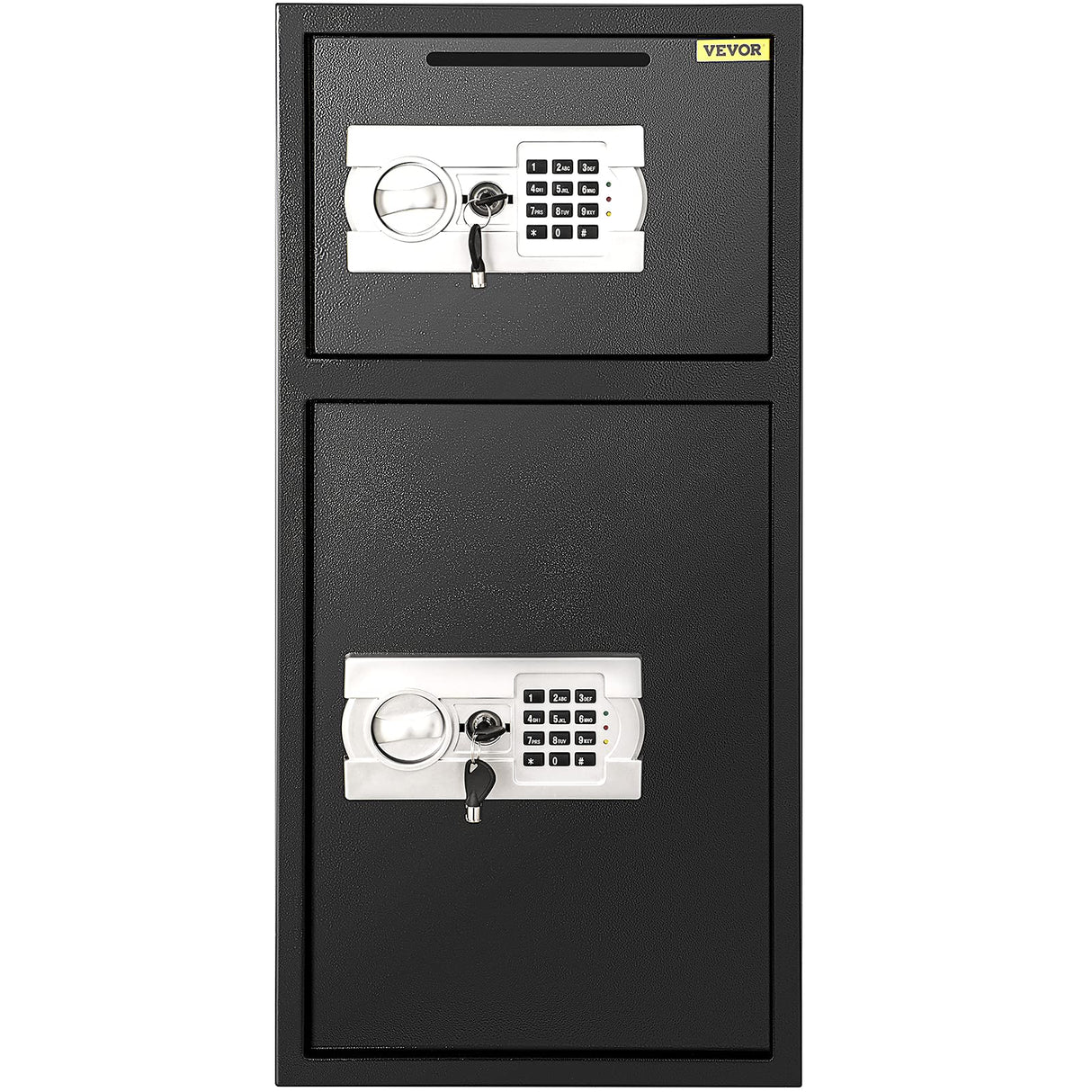 BuoQua Caja Fuerte de Seguridad con Llave de 75 x 34 x 34 cm, Caja de Seguridad Digital con Cerradura de Seguridad BXG-052, Caja Fuerte Digital de Hierro Fuerte de 33 ", Diseño 2 en 1 Negro