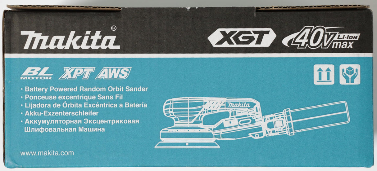 Makita BO002CGZ 40V Max Li-ion XGT 150mm Lijadora orbital aleatoria sin escobillas, baterías y cargador no incluidos