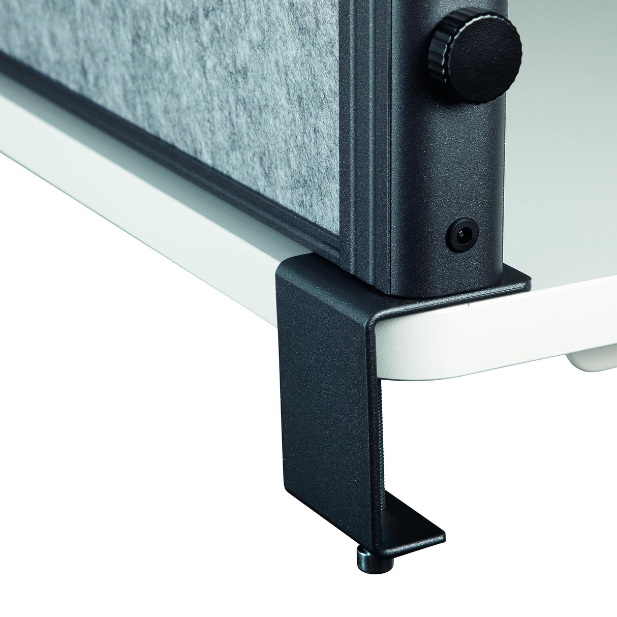 Maul tabique de Mesa acústico MAULconnecto Uplight, con Tira de luz LED, 120x50cm, Separador de ambientes para Oficina y Escritorio, Separador de ambientes con lámpara y Base de Pinza