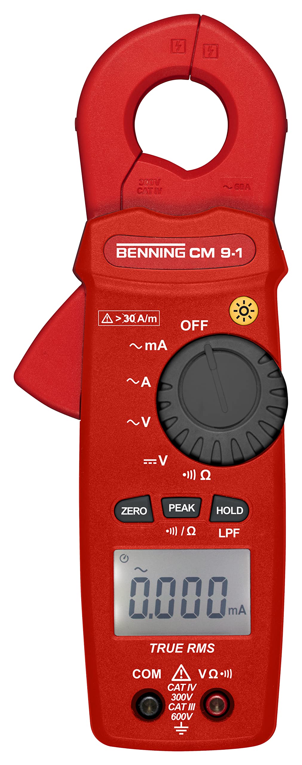 Benning CM 9-1 TRUE RMS 044682 - Alicates de fuga (resolución de 1 μA)