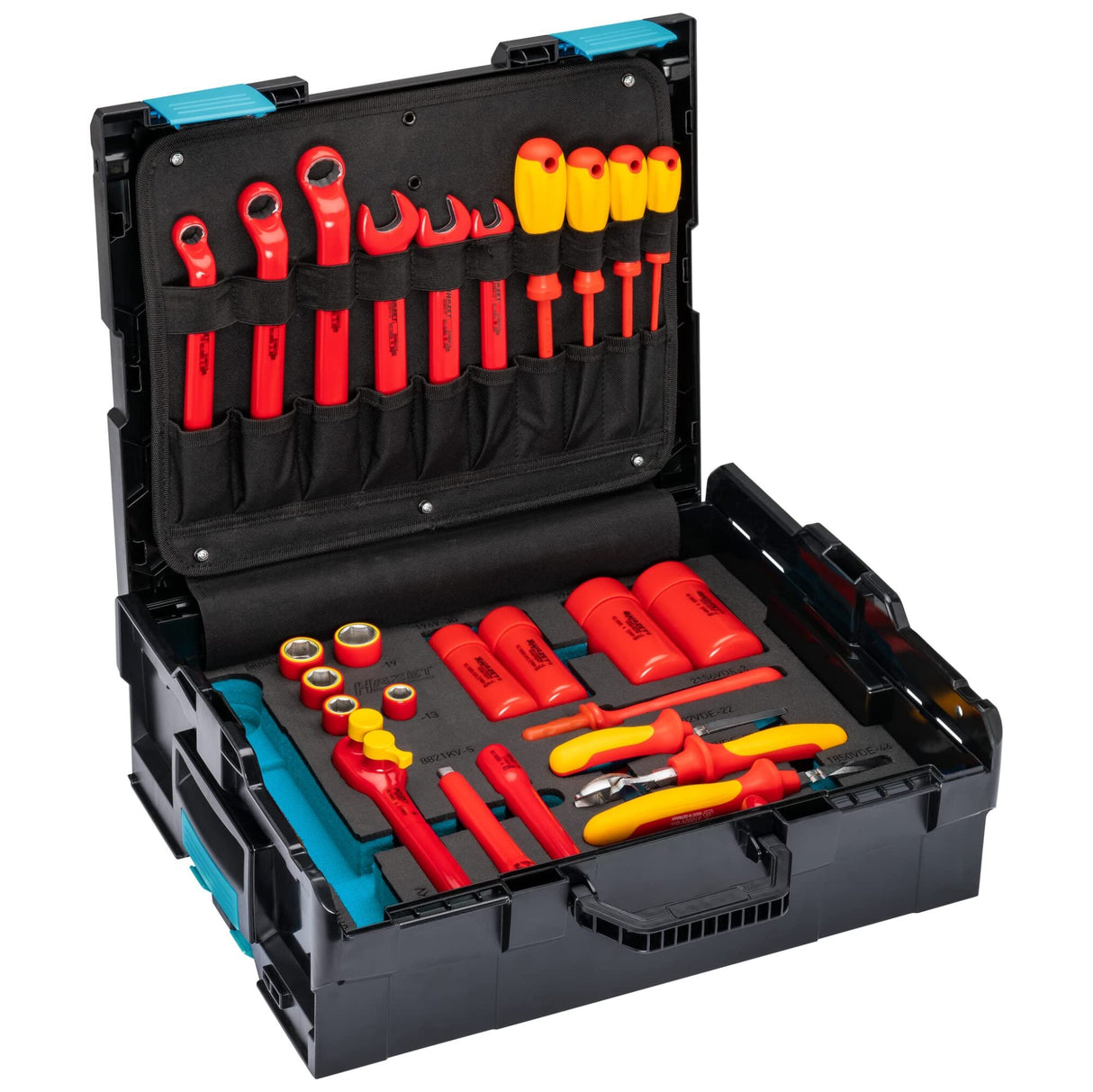 Hazet Juego de herramientas con aislamiento protector 150/27 | Uso universal para todos los trabajos en sistemas de alto voltaje en artesanía, industria o en vehículos eléctricos e híbridos, color