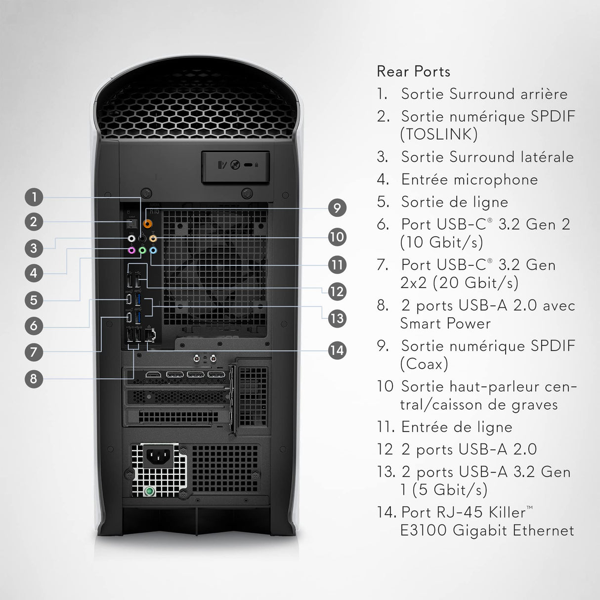 Alienware Aurora R15 Intel Core i7 Ordenador Gaming | Dark Side of The Moon - 16 GB de RAM, SSD 512 GB+1 TB, NVIDIA GeForce RTX 4080, Win 11 Home