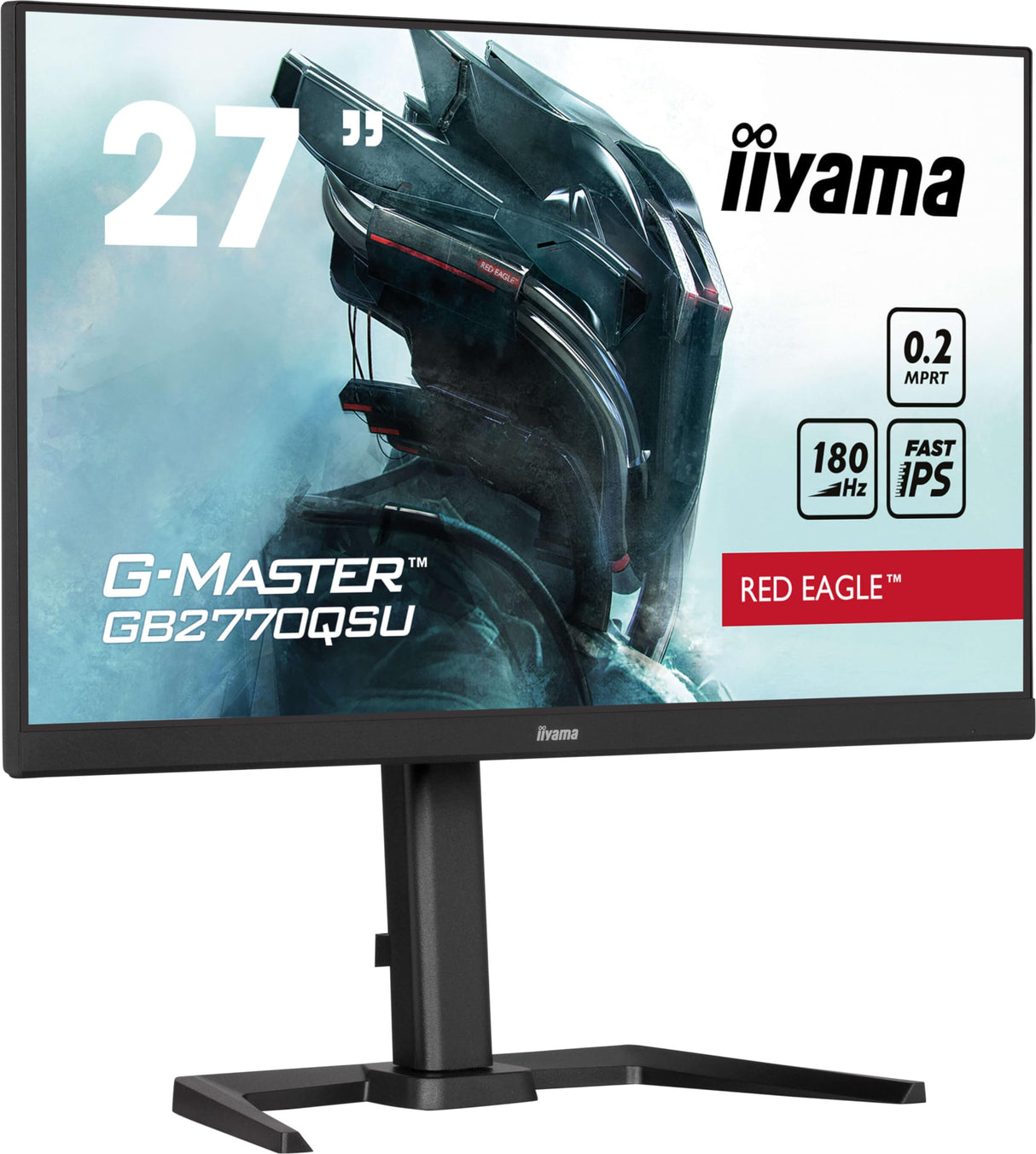 iiyama G-Master GB2770QSU-B6 27" Fast IPS QHD 180Hz 0 2ms USB-A Altavoces Altura Ajustable