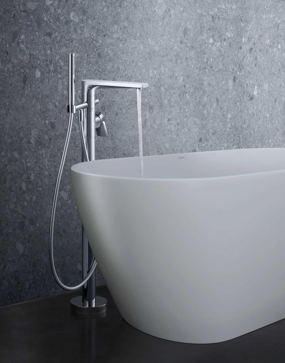Duravit TU5250000010 Mezclador de bañera de pie, Cromo