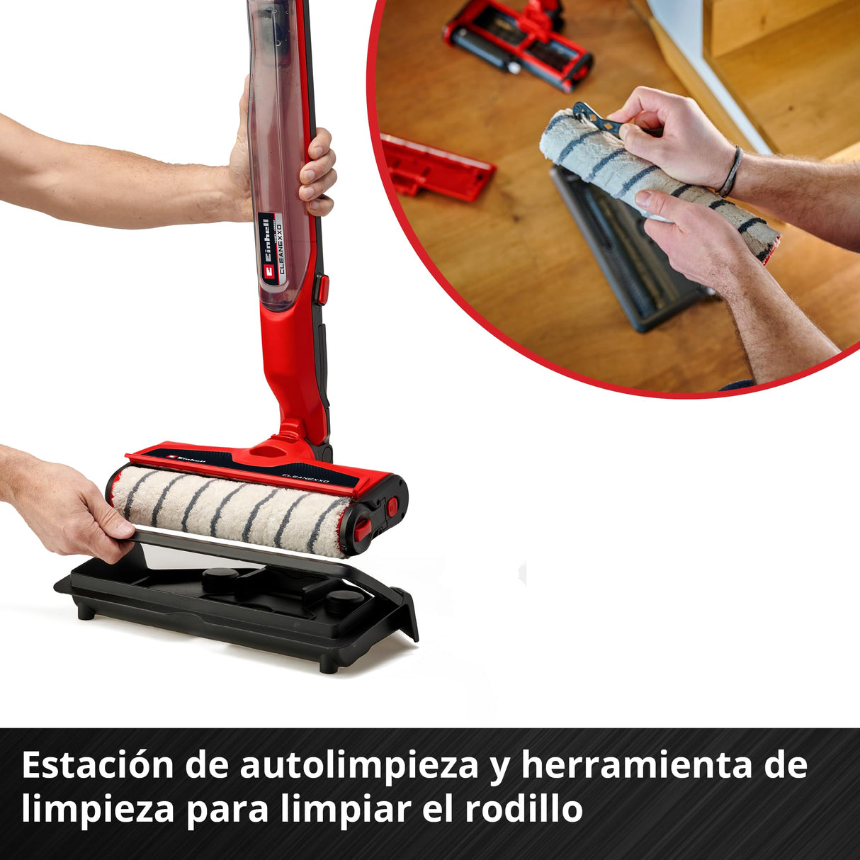 Einhell Limpiador de suelos duros con batería CLEANEXXO Power X-Change (18 V, cepillo cilíndrico de 290 mm, modo BOOST, función de autolimpieza, suministro de agua controlable, sin batería)