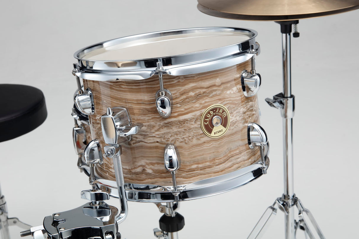 TAMA Kit de carcasa Club Jam 4 piezas - envoltura de mármol crema/cromo HW