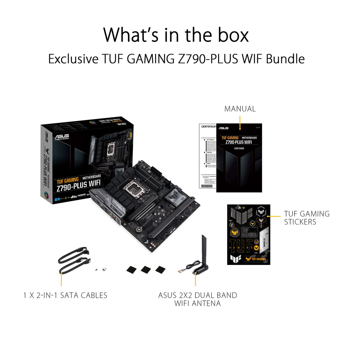 ASUS TUF GAMING Z790-PLUS WIFI 6E - Placa base Intel Z790 LGA 1700 ATX (PCIe 5.0, cuatro M.2, 16+1 DrMOS, DDR5, 2.5Gb Ethernet, USB 3.2 Gen 2x2 Tipo C, Thunderbolt (USB4), Aura Sync, AEMP II)