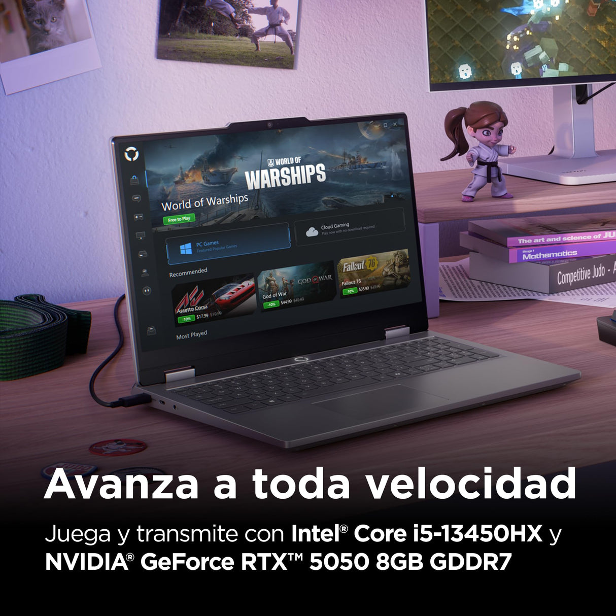 Lenovo LOQ Essential Gen 11 - Ordenador Portátil Gaming IA 15.6'' FHD (Intel Core i5-13450HX, NVIDIA GeForce RTX 5050, 16GB RAM, 1TB SSD, 144 Hz, Wi-Fi 6, Sin Sistema Operativo) QWERTY Español - Gris