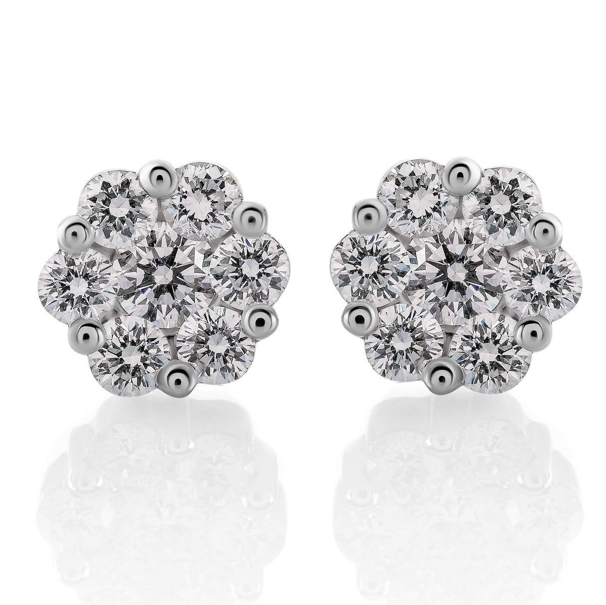 Orphelia Mujer 18 k (750) oro blanco corte brillante redondo blanco diamante