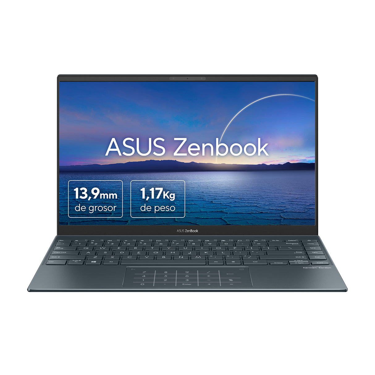Asus ZenBook 14 UX425EA - Ordenador Portátil de 14" Full HD (Intel Core i7-1165G7, 16GB RAM, 512GB SSD, Iris Xe Graphics, Sin Sistema Operativo) Gris Pino - Teclado QWERTY español