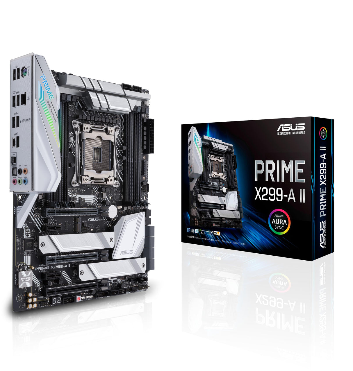 ASUS Prime X299-A II - Placa Base ATX LGA 2066 (Overclocking por IA, 12 etapas de Potencia IR3555, DDR4 4266 MHz, Tres M.2, USB 3.2 Gen. 2 de Tipo C e iluminación Aura Sync RGB)