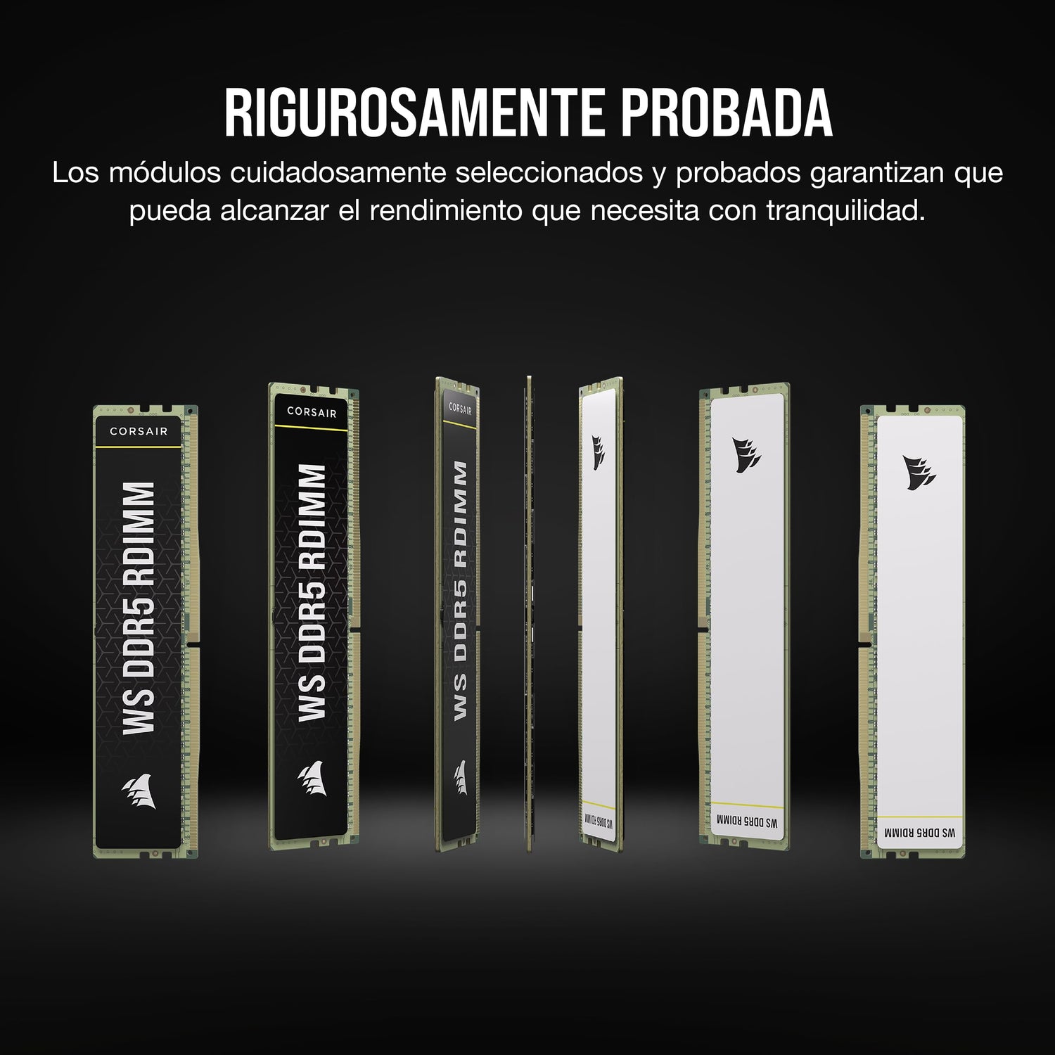 CORSAIR WS DDR5 ECC RDIMM 64GB (4x16GB) 6000MHz CL40 Intel XMP 3.0 Memoria para Estaciones de Trabajo - Negro (CMA64GX5M4B6000C40)