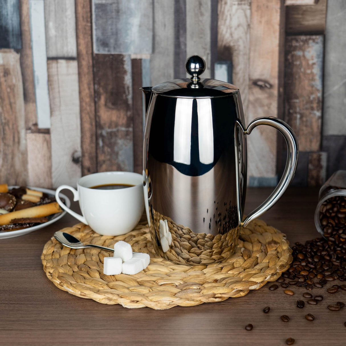 Café Stål Cafetiere, acero inoxidable, 12-Cup