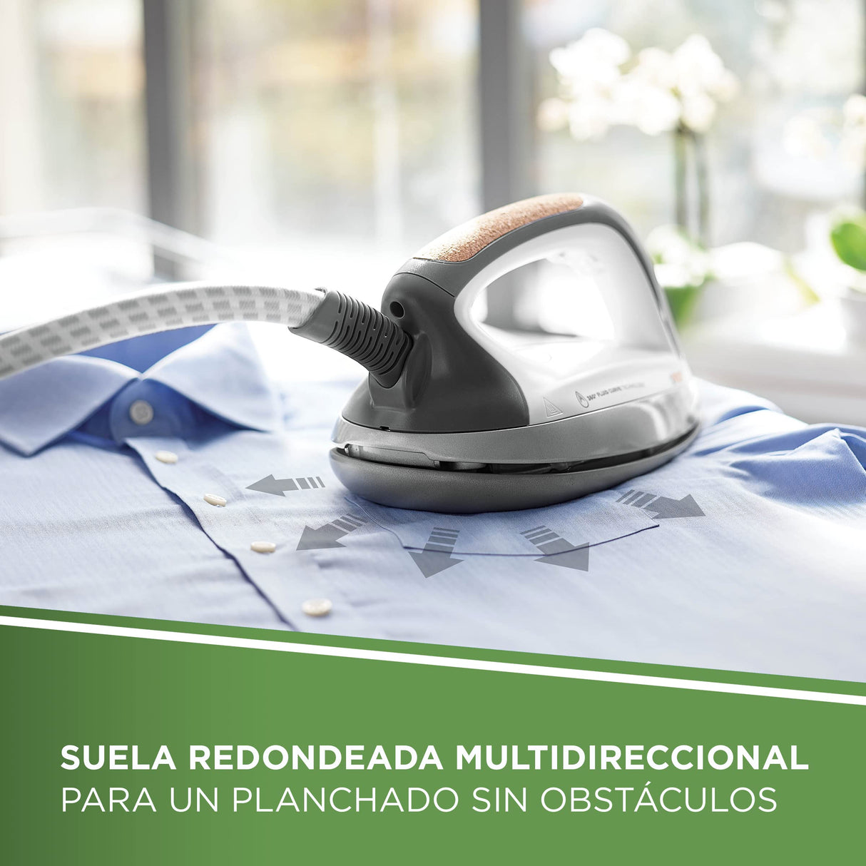 Polti La Vaporella XT90C, Plancha de vapor con caldera, 7 Bar de presión, Potencia 2350 W, Función Eco, Autonomía ilimitada, Capacidad 1,4 L, Steam Pulse 450 g, Verde y Gris