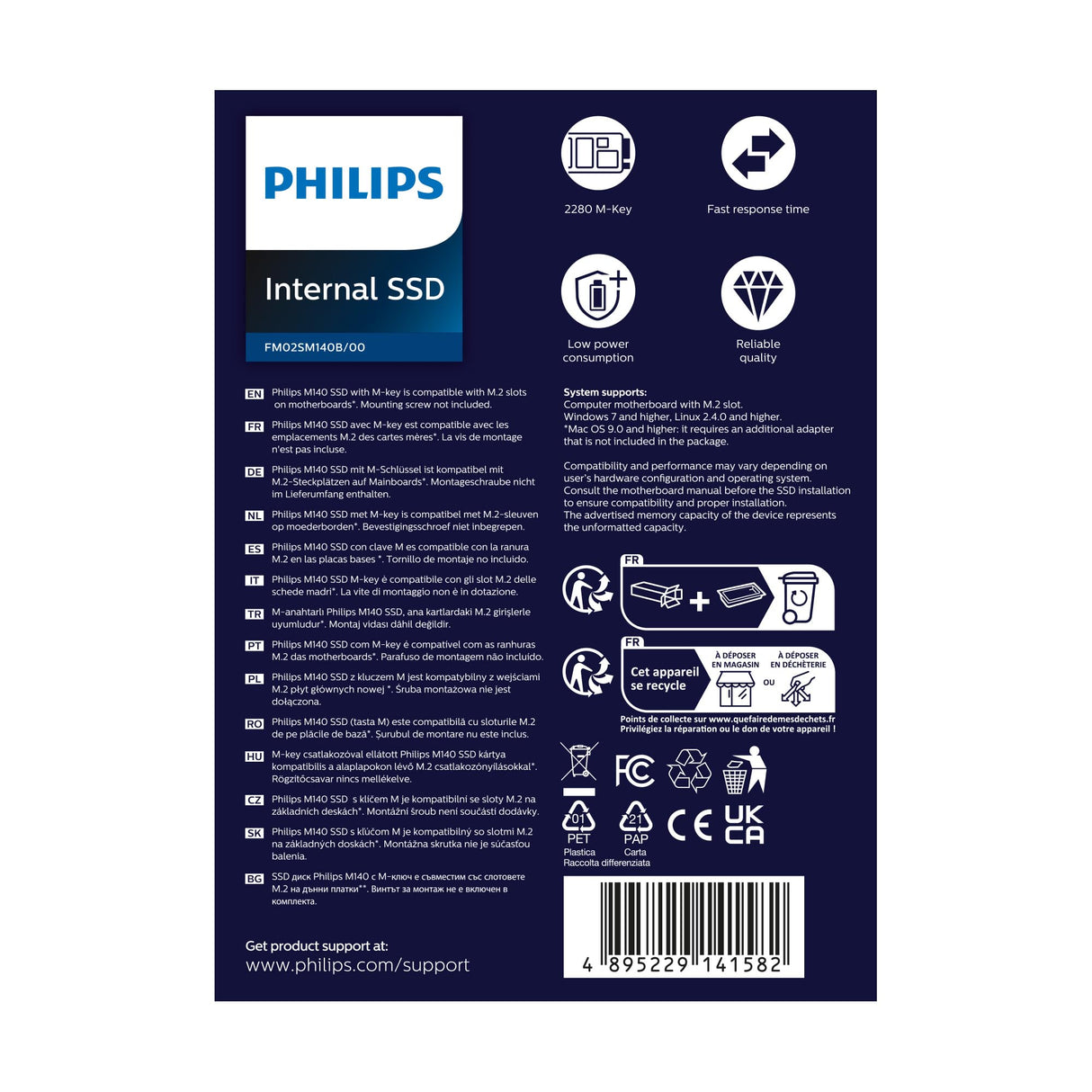 Philips Internal SSD M.2 2TB 2280 R/W 3500/2800 (FM02SM140B/00)