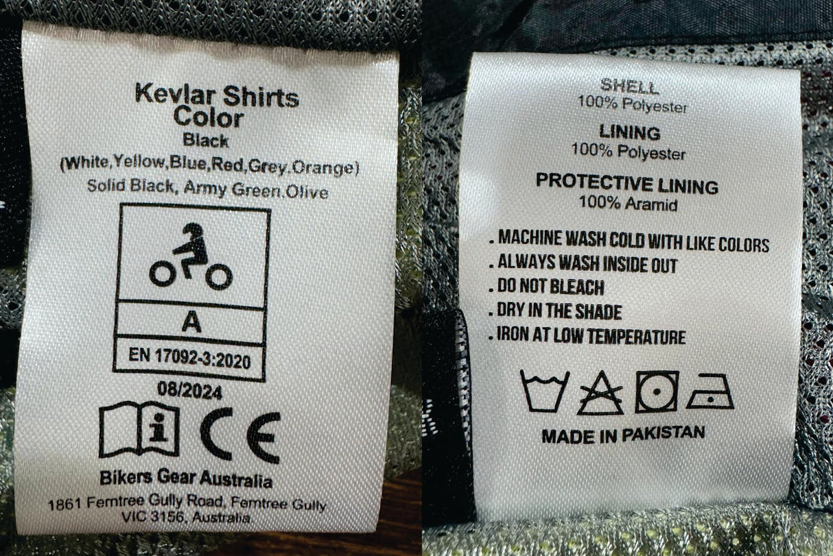 Bikers Gear Australia - Camisa protectora de franela para motocicleta con forro de aramida multicolor Rojo/Negro large