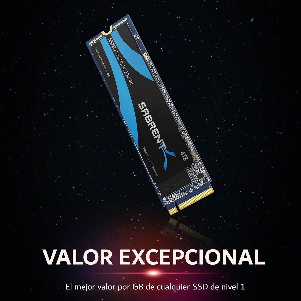 SABRENT SSD 4TB, M.2 SSD 4TB, NVMe 4TB PCIe M.2 2280, Velocidades internas de SSD de hasta 3450 MB/s, Rendimiento Extremo, Distribuidor Autorizado 5 años de garantía (SB-ROCKET-4TB)