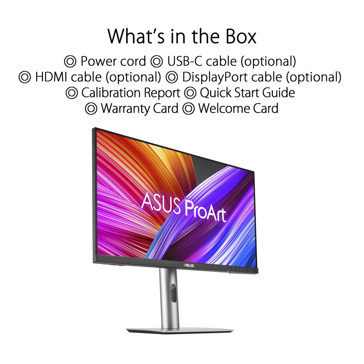 ASUS ProArt Display PA24ACRV - Monitor Profesional de 23,8 Pulgadas, IPS, QHD(2560x1440), 95% DCI-P3, ΔE<2, USB-C, VESA DisplayHDR 400, VESA MediaSync, Soporte ergonómico, Sostenibilidad ecológica