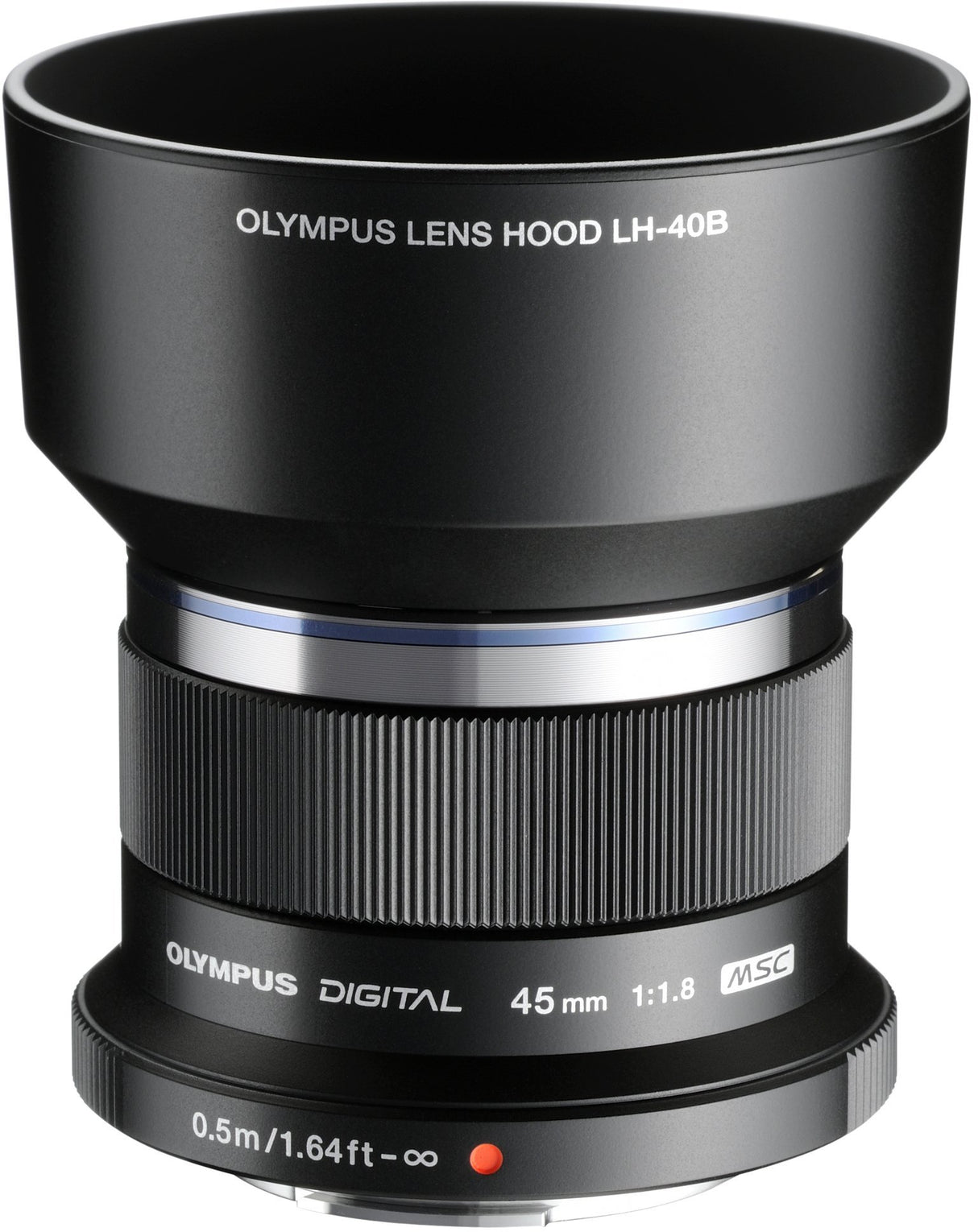 Objetivo Olympus M.Zuiko Digital 45 mm F1.8, longitud focal fija rápida, apto para todas las cámaras MFT (modelos Olympus OM-D & PEN, serie G de Panasonic), negro