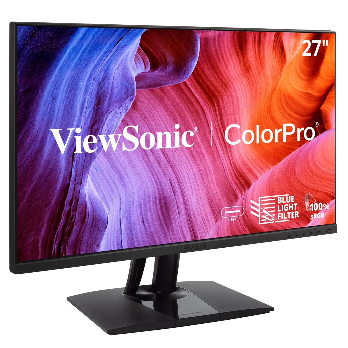 ViewSonic VP2756-2K - Monitor IPS de 27 Pulgadas, QHD, sin Bordes en 3 Lados, 100% sRGB, Certificado Pantone, 5ms, 350 nits, HDMI, DisplayPort, USB-C, rotación-Auto, Regulable en Altura