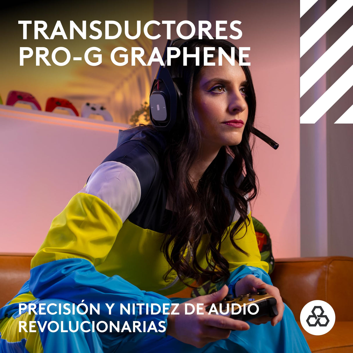 Logitech G Astro A50 LIGHTSPEED para gaming Auriculares inalámbricos + estación base (Gen 5), PRO-G GRAPHENE, cambio entre 3 sistemas, USB-C a Xbox, PS5, PC/Mac o Nintendo Switch, Bluetooth - Negro