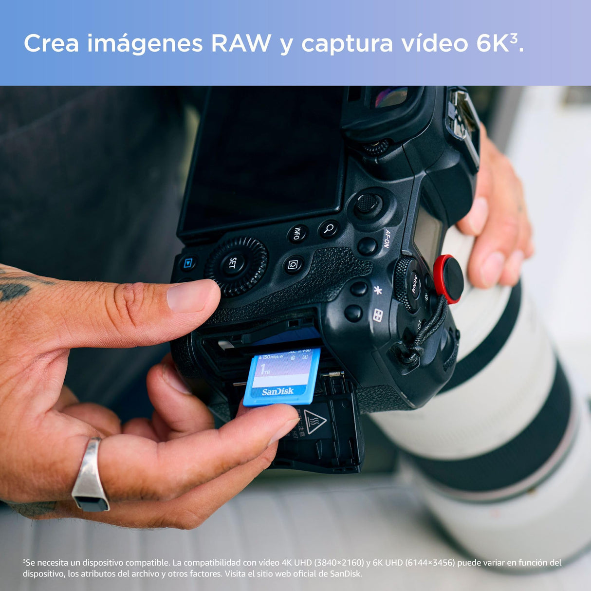 SanDisk Creator Tarjeta SD UHS-II 256 GB (para DSLR y Mirrorless-Cámaras, 6K Video, V60, UHS-II, Velocidades hasta 280 MB/s, RescuePRO Deluxe, Un mes a Adobe Creative Cloud)