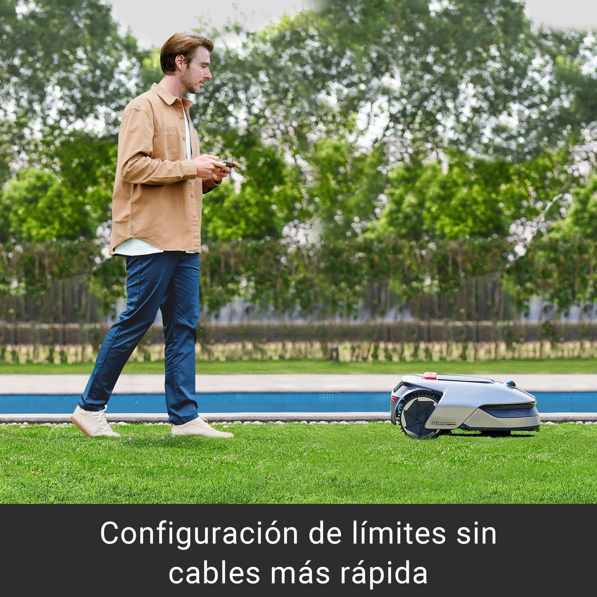 Dreame A1 Robot Cortacésped sin Cables, Tecnología Omnisense™, Controldo por App/WiFi, Gestión Intuitiva de Las Zonas, Prevención Inteligente de Obstáculos, Adecuado para Céspedes de hasta 1000 m²