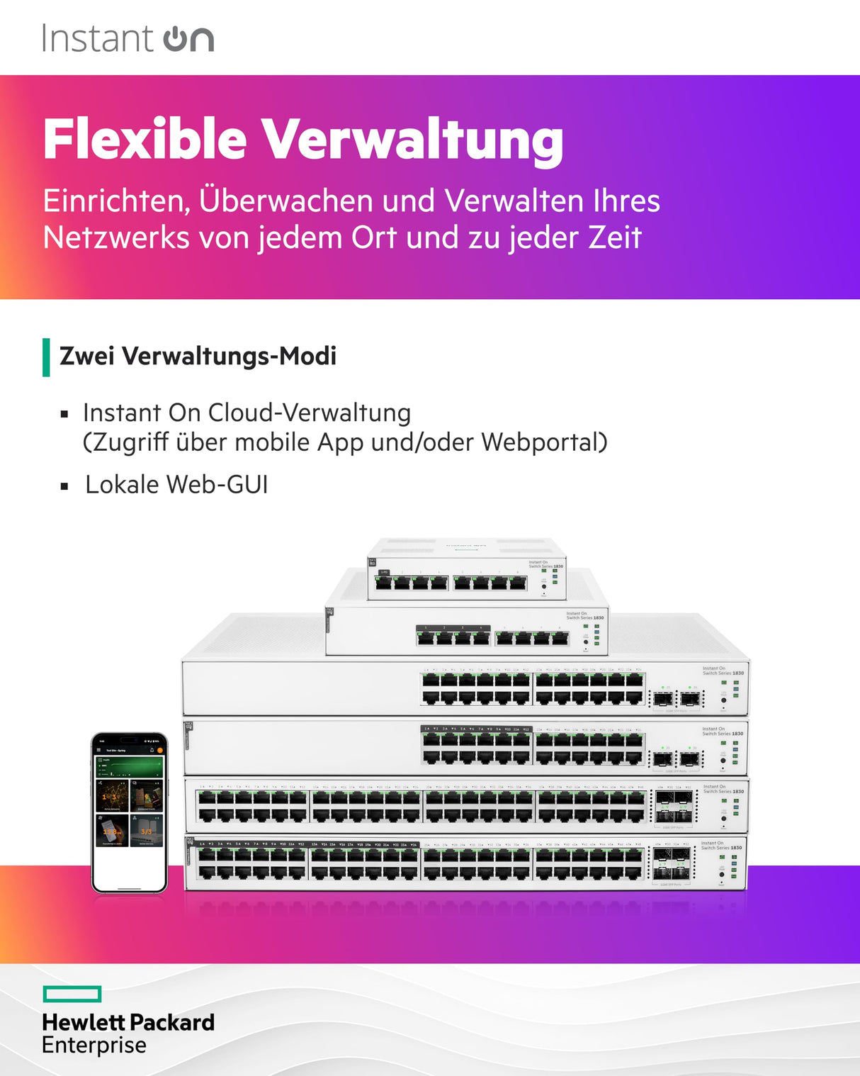 Aruba Instant On 1830 24 Puertos GB | 12 Puertos Clase 4 PoE Smart Switch (195 W) - 24 x 1G | 2 x SFP | EU Europe Cord (JL813A#ABB)