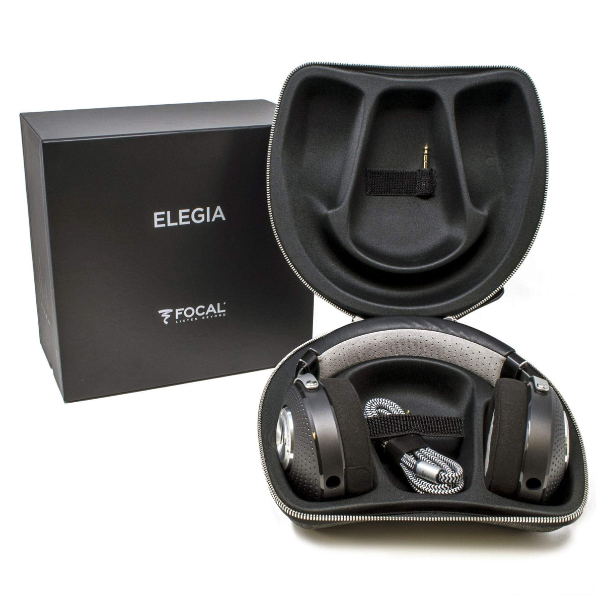 Focal ELEGIA Audiophile - Auriculares de Diadema con Cierre (Negro/Plateado)