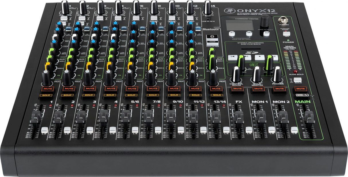 MACKIE Onyx12 Mezclador Analógico Premium de 12 Canales con USB Multitrack