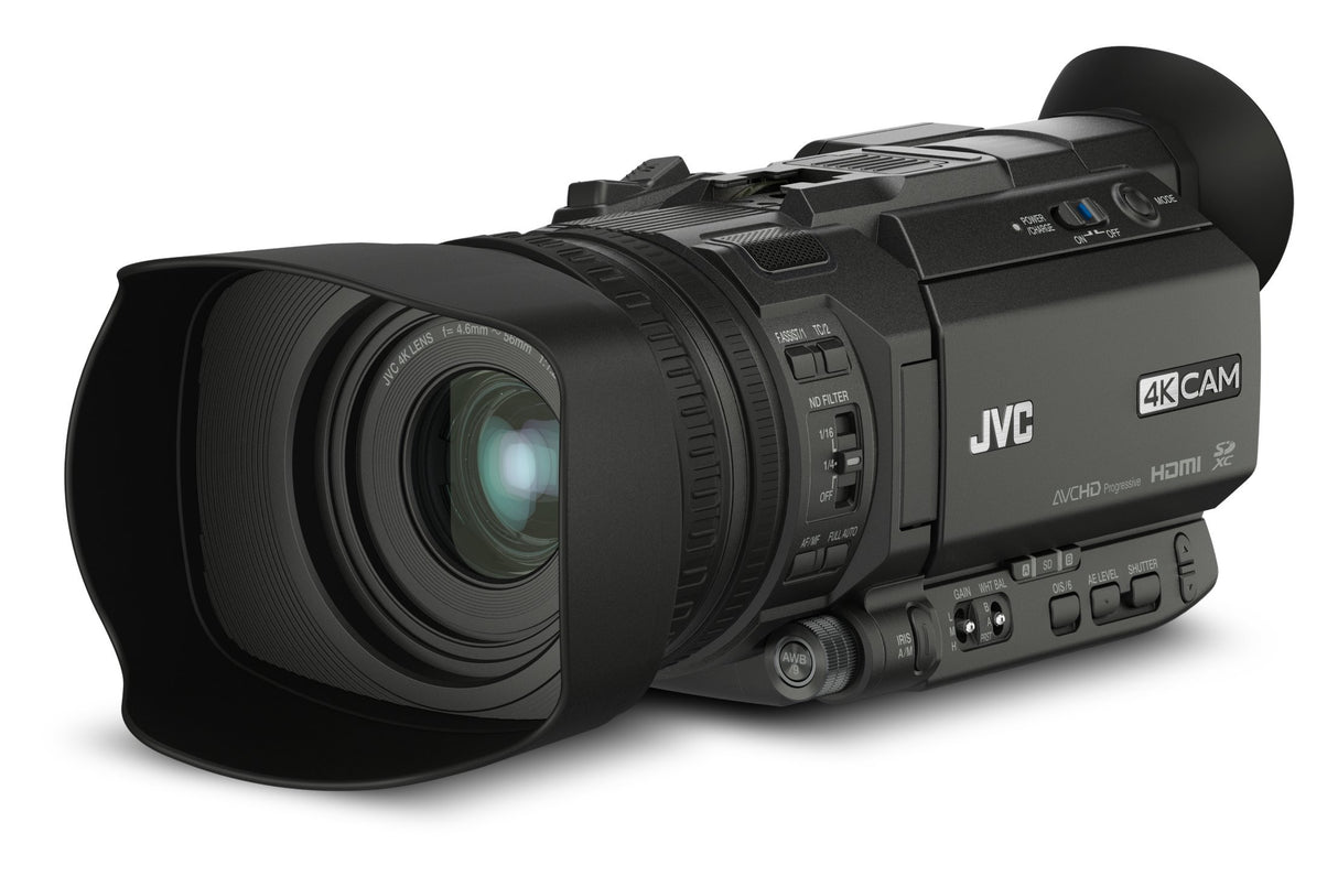 JVC, GY-HM170E - Videocámara de puño Compacto (4 K, Color Negro