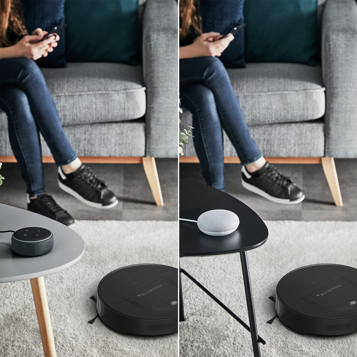 Rowenta X-Plorer Serie 130 AI - Robot aspirador 4 en 1 con función de limpieza, láser + sistema de navegación por cámara, 4 modos de limpieza, 120 min de autonomía, 3 horas de carga, depósito de polvo