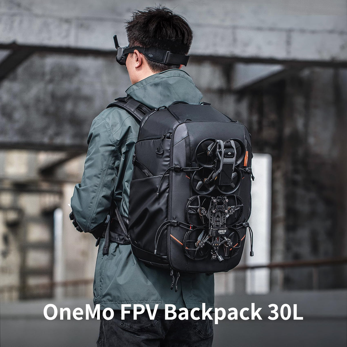 PGYTECH OneMo Drone-Mochila para dji FPV dji Avata 2, Mochila de Viaje Impermeable Profesional Compatible con FPV Racing Quadcopter/FPV Goggles/dji Remote/Plus dji FPV Accessories, 30L