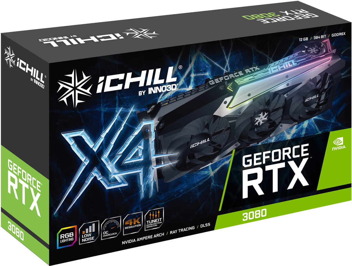 Inno3D RTX3080 iChill X4 LHR 12GB GDDR6X HDMI 3xDP C30804-126XX-1810VA36H