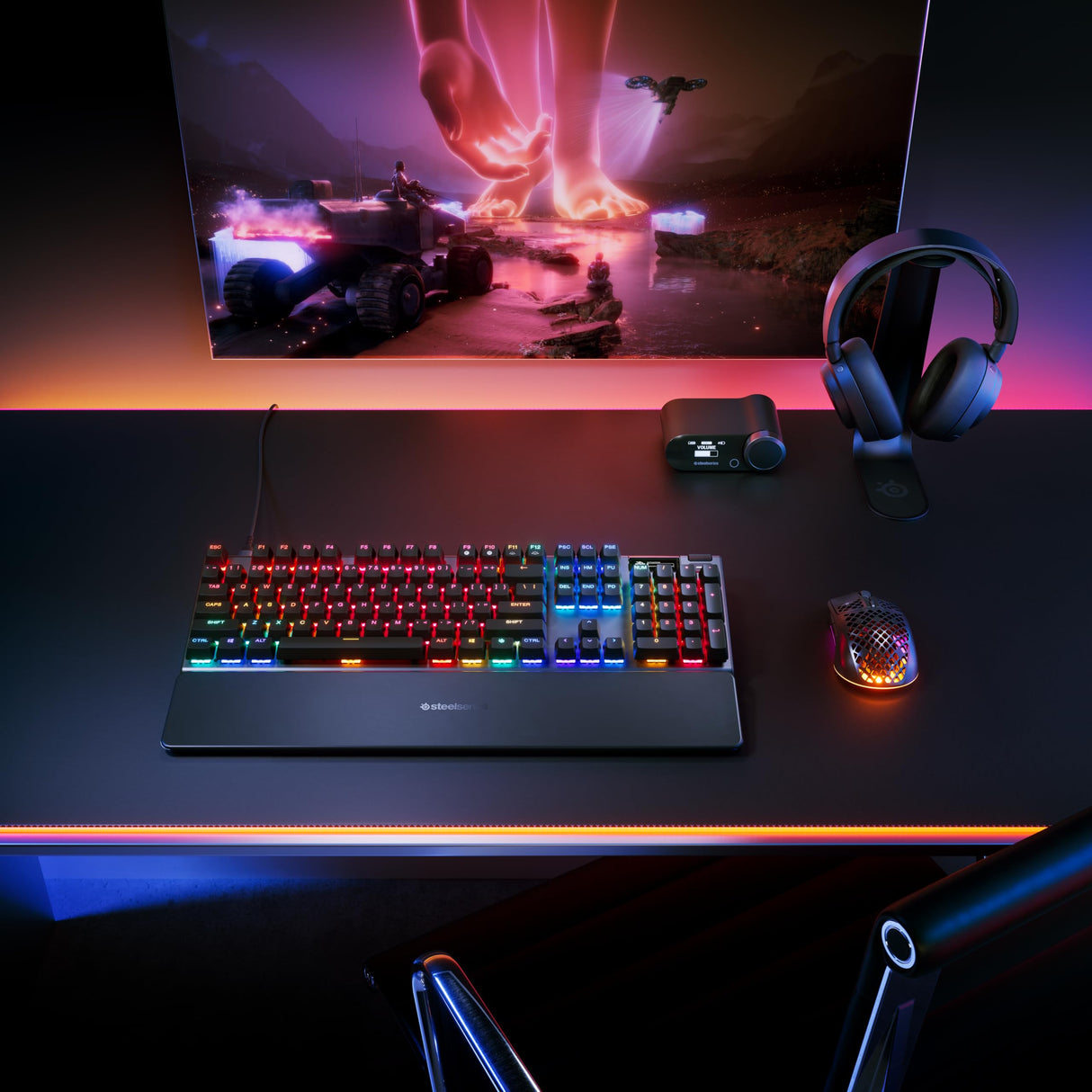 Steelseries Apex Pro Gen 3 Teclado Mecanico Gaming - HyperMagnetic Interruptores OmniPoint 3.0 - Accionamiento Ajustable - Rapid Trigger + Rapid Tap - Preajustes - Modo protección - USB-C - UK QWERTY