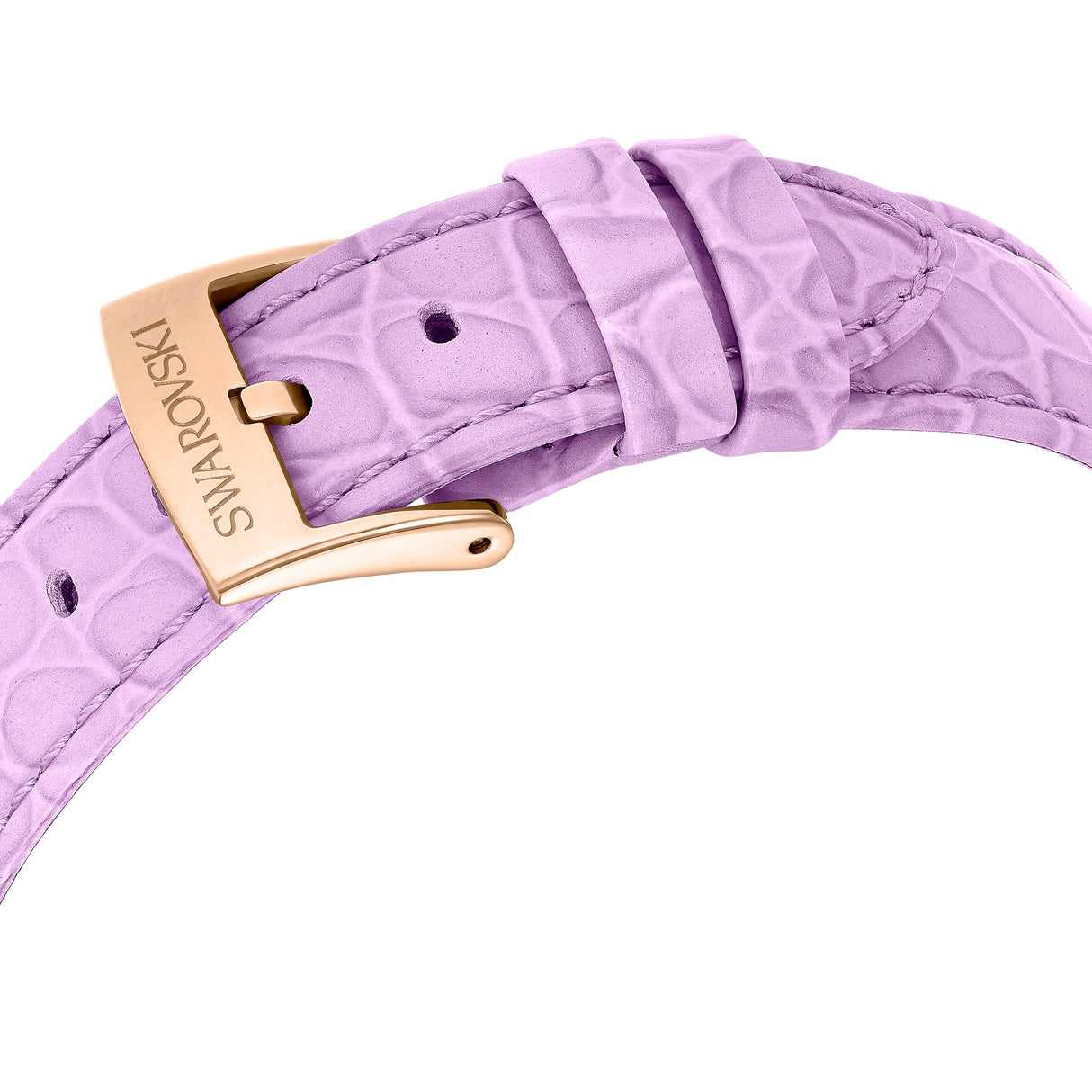 Swarovski Reloj Octea Chrono, Fabricación Suiza, Correa de Piel, Púrpura, Acabado en Tono Oro Rosa