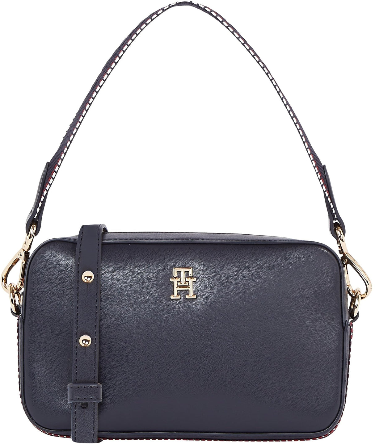 Tommy Hilfiger Bolso con asa Mujer Distinct Camera Bag pequeño, Azul (Space Blue Corp), Talla Única