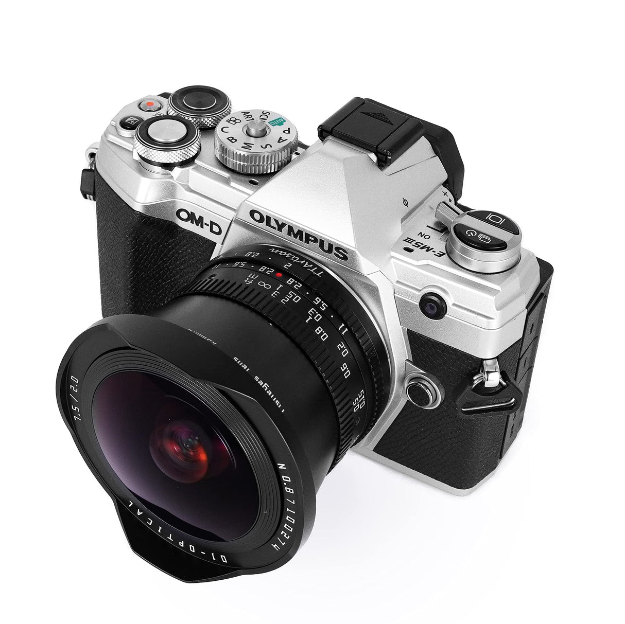 TT Artisan 7,5 mm F2.0 APS-C Fisheye Conector MFT Mount Black Ultra Gran Angular con ángulo de visión de 180 Grados