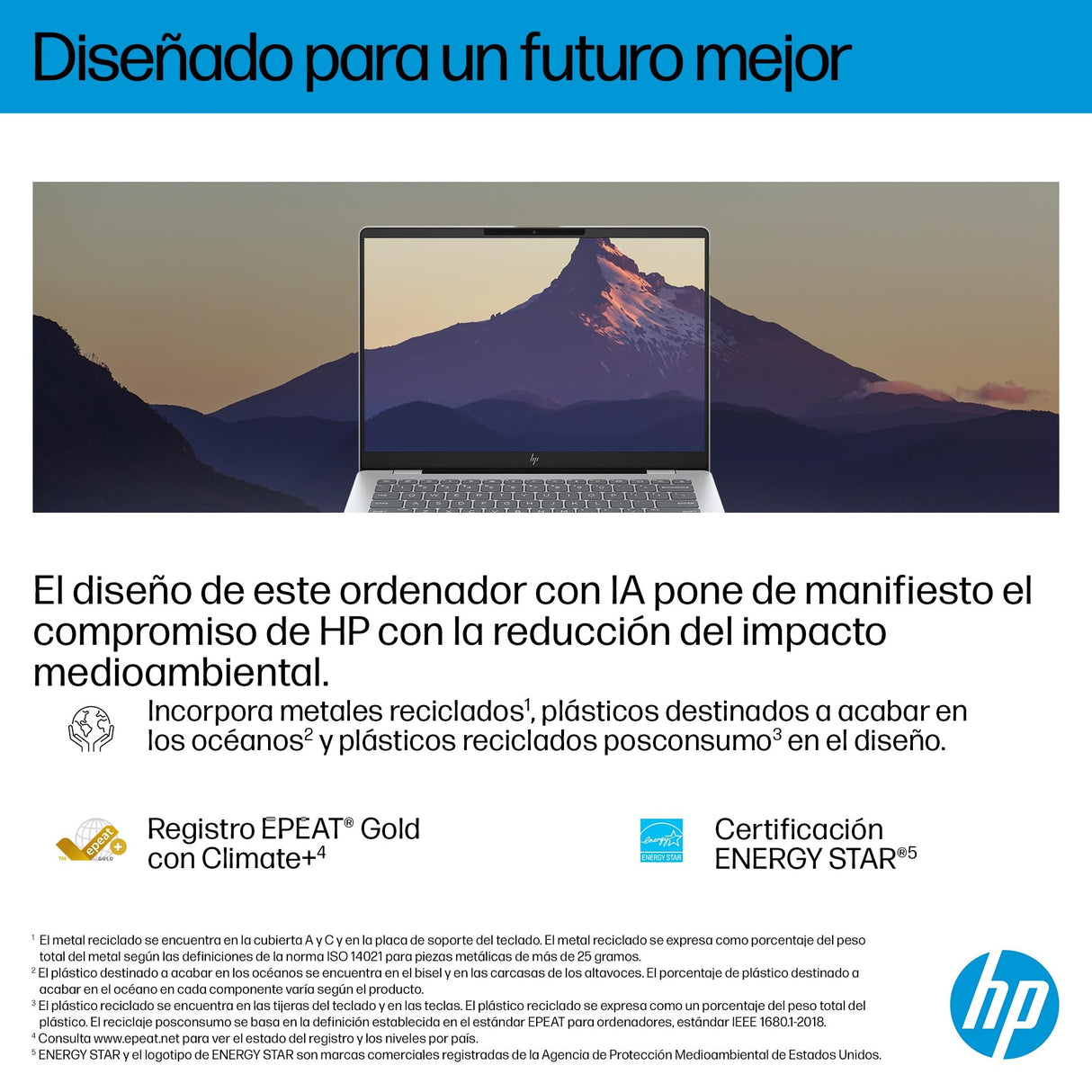 HP OmniBook 7 AI 14" OLED 2K, Ordenador Portátil Intel Core Ultra 7-255H, 32GB RAM, 1TB SSD, Gráficos Intel, Windows 11 Home, Wi-Fi 7, Gris - Teclado QWERTY Español