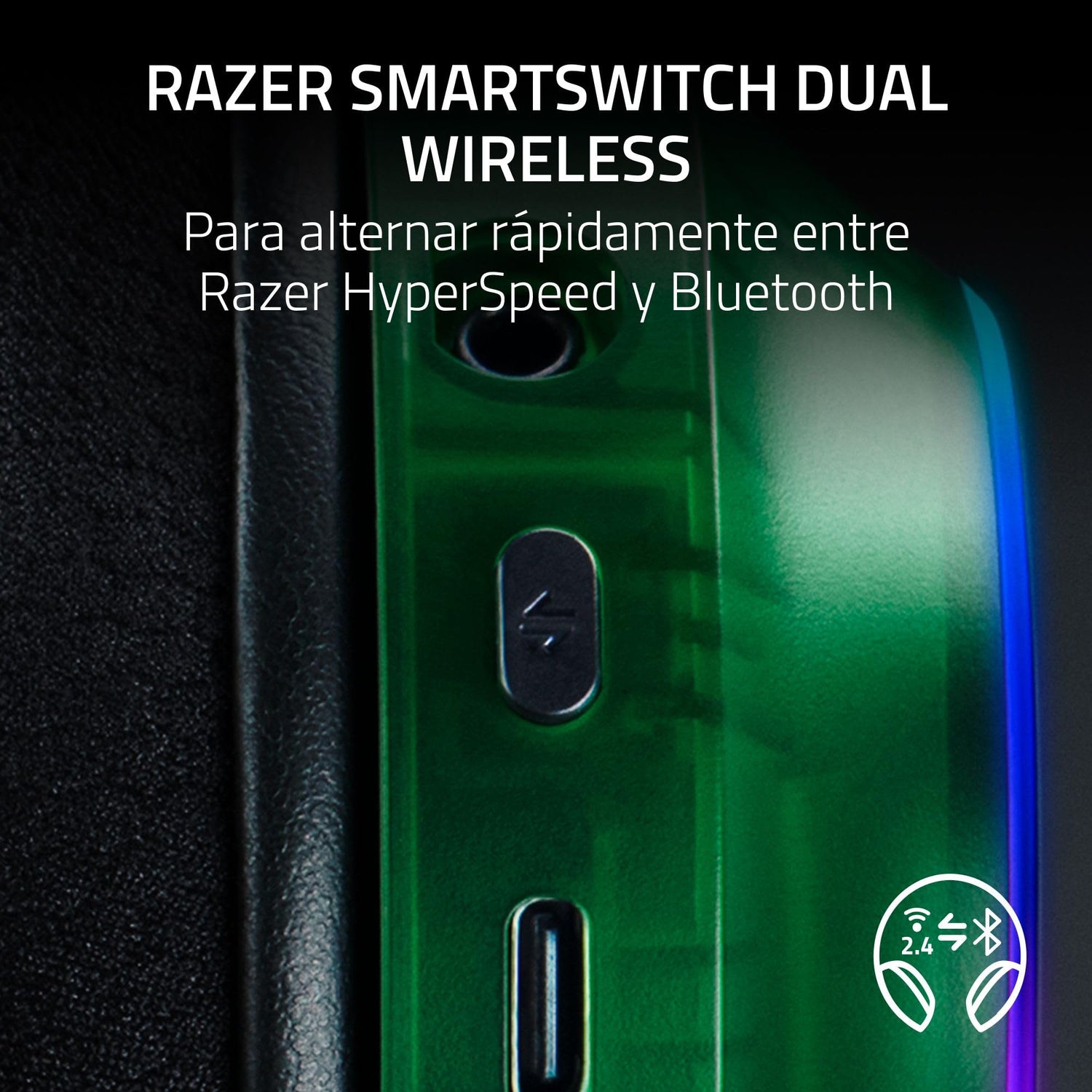 Razer Barracuda X Phantom Green Editon - Auriculares inalámbricos para Juegos multiplataforma (285 g, Controlador Triforce de 40 mm, HyperSpeed inalámbrico Dual y Bluetooth) Phantom Green