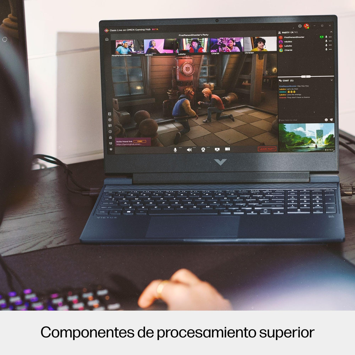HP Victus 15-fa2056ns - Ordenador portátil Gaming 15" FHD (Intel Core 7-240H, 24GB RAM, 1TB SSD, NVIDIA RTX 5060, FreeDos) - Azul - Teclado QWERTY Español
