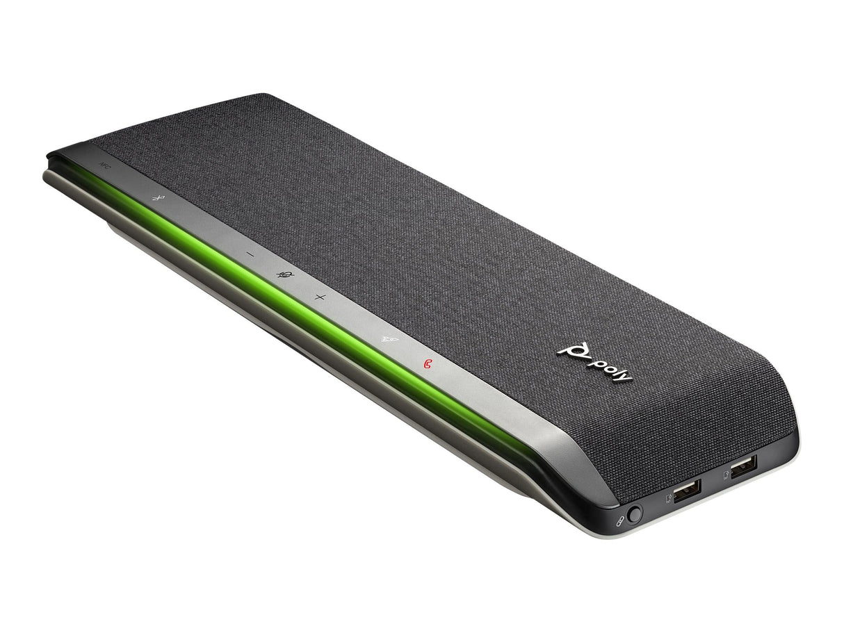 Poly – Altavoz manos libres inteligente Poly Sync 60 para salas de conferencias - Se conecta a PC/Mac mediante un cable combinado USB-A/USB-C y a teléfonos inteligentes a través de Bluetooth