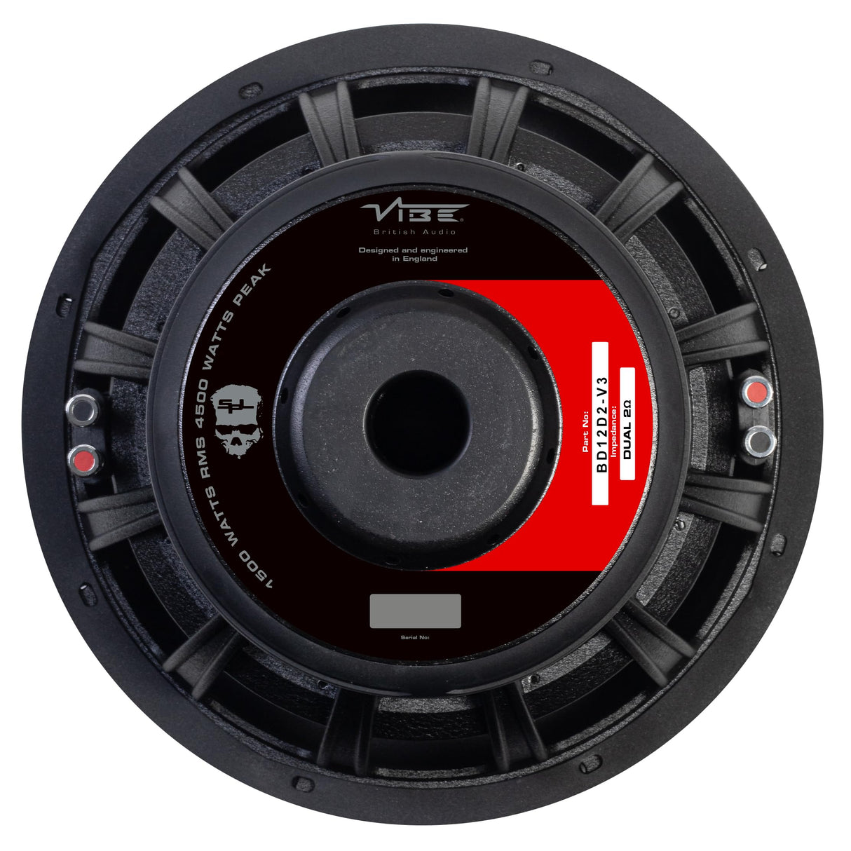 VIBE BD12SPL Subwoofer de 12 Pulgadas (Dual 4 ohmios) 1500 W RMS SPL