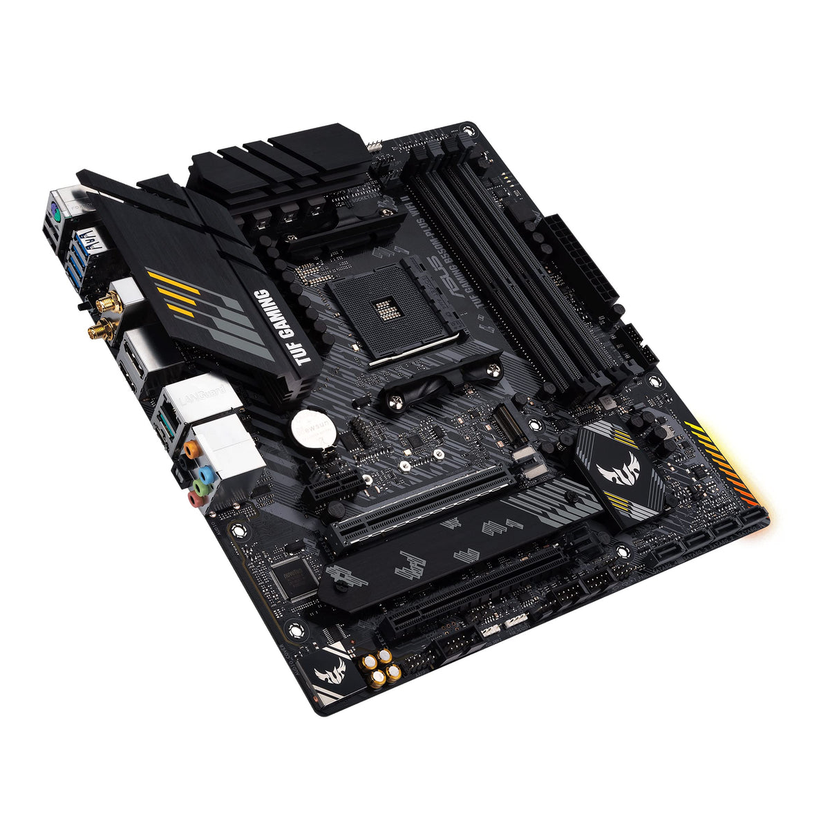 ASUS TUF Gaming B550M-PLUS WiFi II - Placa Base Micro-ATX AMD B550 (PCIe 4.0, 2X M.2, VRM de 10 etapas, HDMI, DP, USB 3.2 Gen. 2 de Tipo A y C, Aura Sync RGB)